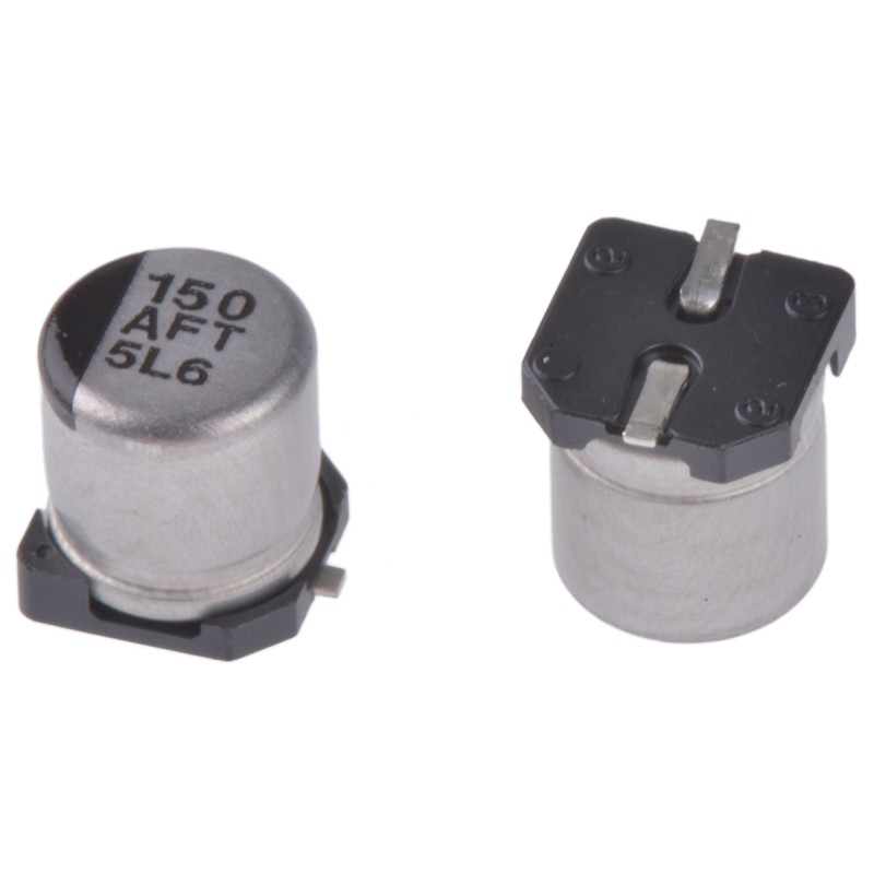 50 pcs - EEEFT1A151AR Panasonic 150μF Aluminium Electrolytic Capacitor 10V dc, Surface Mount - EEEFT1A151AR