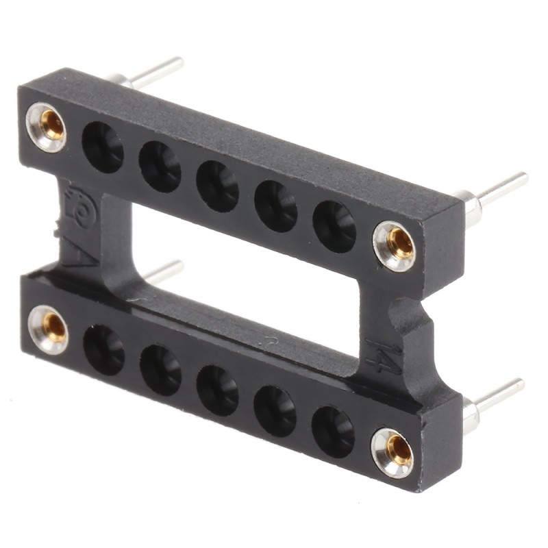 10 pcs - 1107741 Aries Electronics 15.24mm Pitch 14 Way DIL Oscillator IC Socket