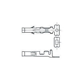 200 pcs - 350415-1 TE Connectivity .093 Commercial Series Female Crimp Terminal, 20AWG Min, 14AWG Max
