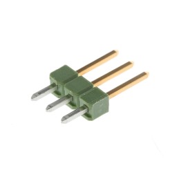 50 pcs - 826629-3 TE Connectivity AMPMODU MOD II Series Straight Through Hole Pin Header, 3 Contact(s), 2.54mm Pitch, 1 Row(s), 