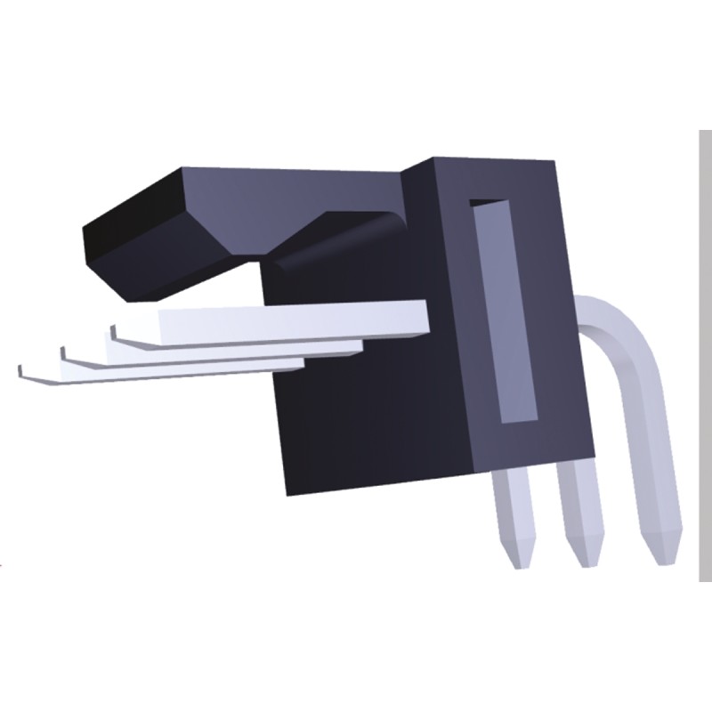 20 pcs - 171857-3003 Molex KK 254 Series Right Angle Through Hole Pin Header, 3 Contact(s), 2.54mm Pitch, 1 Row(s), Unshrouded