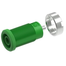 10 pcs - 3270-I-V Electro PJP Green Female Banana Socket, 4 mm Connector, Tab Termination, 25A, 1kV