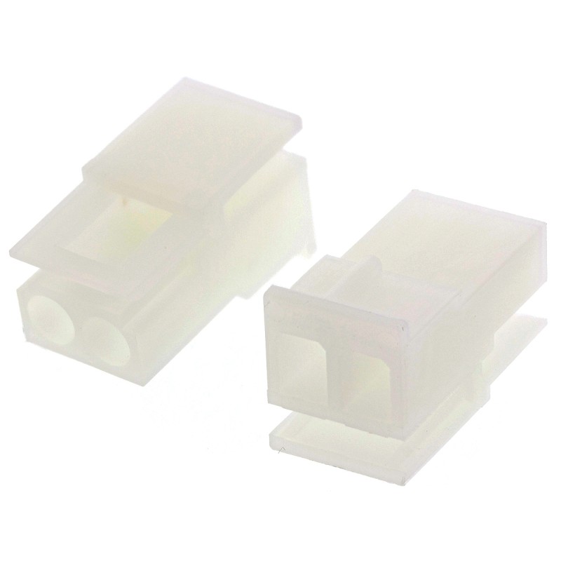 20 pcs - 1-480720-0 TE Connectivity, Commercial MATE-N-LOK Male Connector Housing, 5.08mm Pitch, 2 Way, 1 Row