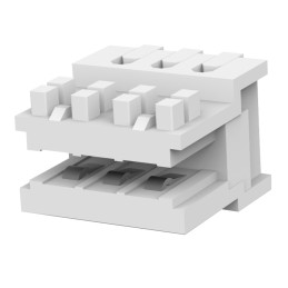 50 pcs - 1-966194-3 TE Connectivity Right Angle Female Edge Connector, Cable Mount, 3-Contacts, 2.5mm Pitch, 1-Row, IDT Terminat