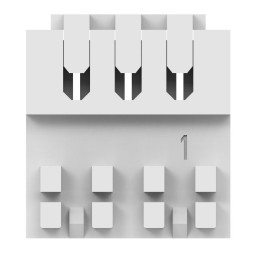 50 pcs - 1-966194-3 TE Connectivity Right Angle Female Edge Connector, Cable Mount, 3-Contacts, 2.5mm Pitch, 1-Row, IDT Terminat