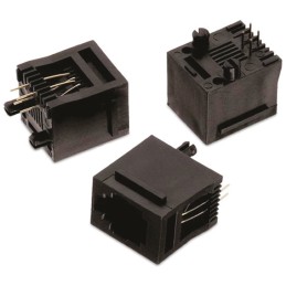 10 pcs - 615004144121 Wurth Elektronik WR-MJ Series Female RJ14 Connector, Through Hole
