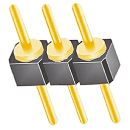10 pcs - TS-103-G-A Samtec TS Series Straight Through Hole Pin Header, 3 Contact(s), 2.54mm Pitch, 1 Row(s), Unshrouded