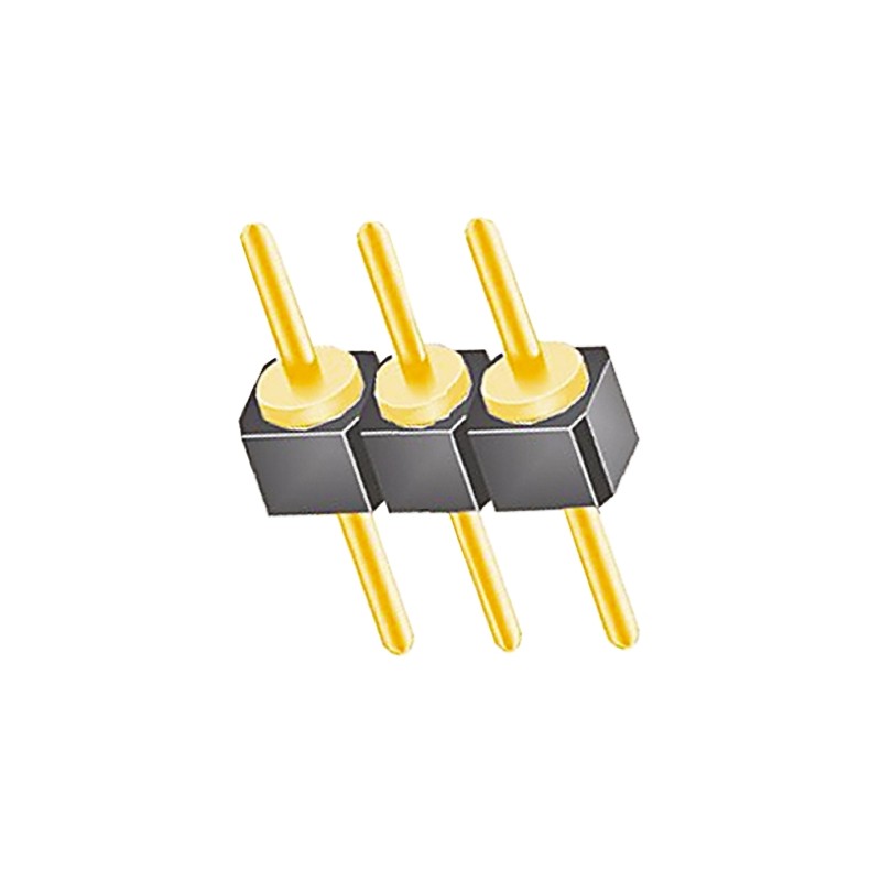 10 pcs - TS-103-G-A Samtec TS Series Straight Through Hole Pin Header, 3 Contact(s), 2.54mm Pitch, 1 Row(s), Unshrouded