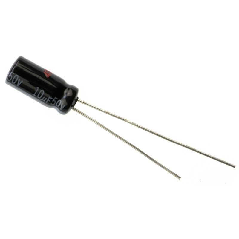 50 pcs - EEUHD1H100 Panasonic 10μF Aluminium Electrolytic Capacitor 50V dc, Radial, Through Hole - EEUHD1H100