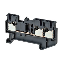 10 pcs - XW5T-P2.5-1.2-1 Omron DIN Rail Terminal Block, 17.5A, 14 AWG Wire, Push In Termination