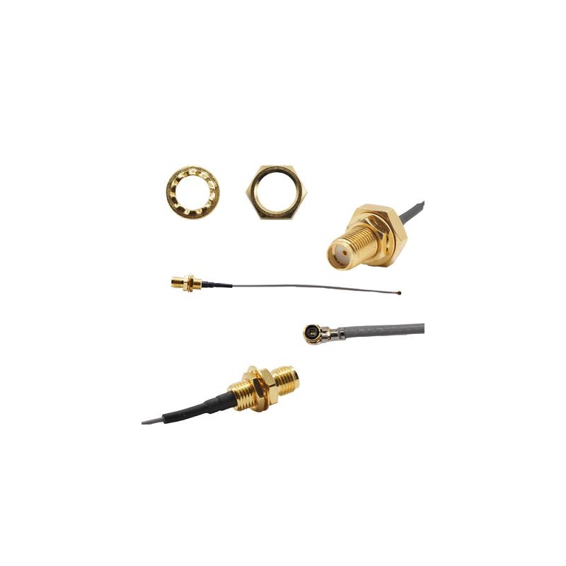 1 pcs - Male MHF4 to SMA Coaxial Cable, IPEX Coaxial, Unterminated