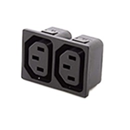 5 pcs - RS PRO 2 X C13 Panel Mount, Snap In Mount IEC Connector Socket, 10A, 250 V