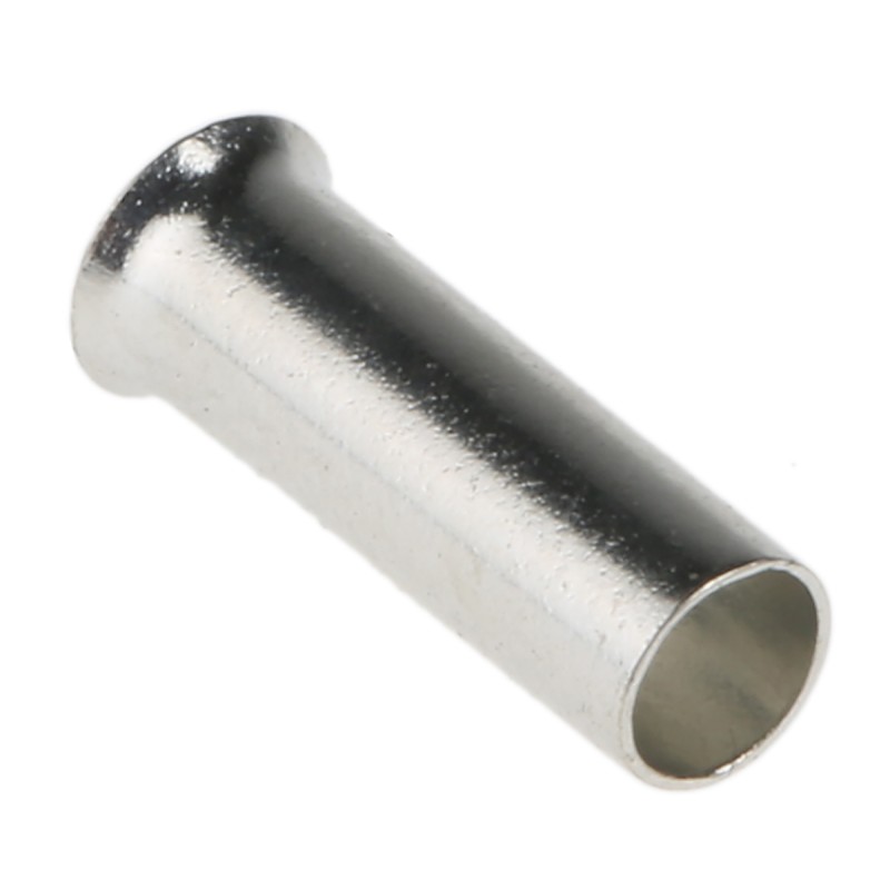 500 pcs - RS PRO Crimp Bootlace Ferrule, 10mm Pin Length, 3.2 mm, 3.9 mm Pin Diameter, 4mm² Wire Size