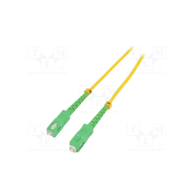 10 pcs : 54283 - Fiber patch cord, SC/APC,both sides, 3m, Optical fiber: 9/125um