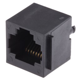 10 pcs - 90598-001LF Amphenol ICC MOD JACK Series Female RJ45 Connector, Through Hole, Cat3