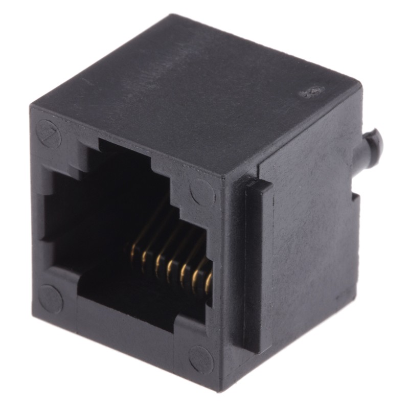 10 pcs - 90598-001LF Amphenol ICC MOD JACK Series Female RJ45 Connector, Through Hole, Cat3