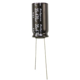20 pcs - 35YXF470M10X20 Rubycon 470μF Aluminium Electrolytic Capacitor 35V dc, Radial, Through Hole - 35YXF470M10X20