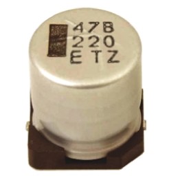 20 pcs - 25TZV470M10X10.5 Rubycon 470μF Aluminium Electrolytic Capacitor 25V dc, Surface Mount - 25TZV470M10X10.5
