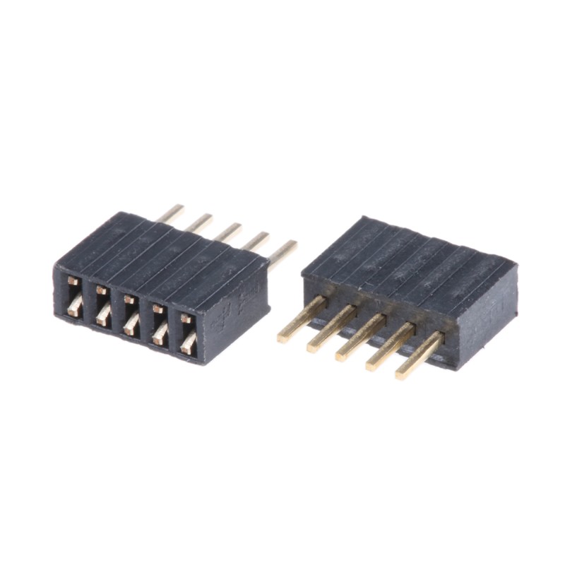 20 pcs - M52-5000545 HARWIN Straight Through Hole Mount PCB Socket, 5-Contact, 1-Row, 1.27mm Pitch, Solder Termination