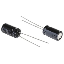 50 pcs - 25YXJ220M6.3X11 Rubycon 220μF Aluminium Electrolytic Capacitor 25V dc, Radial, Through Hole - 25YXJ220M6.3X11