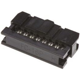 10 pcs - T812116A100CEU Amphenol 16-Way IDC Connector Socket for Cable Mount, 2-Row