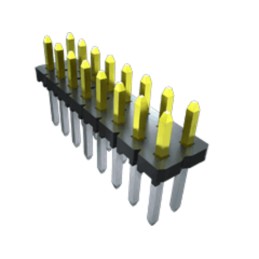 10 pcs - TLW-102-06-G-D Samtec TLW Series Straight Through Hole Pin Header, 4 Contact(s), 2.54mm Pitch, 2 Row(s), Unshrouded