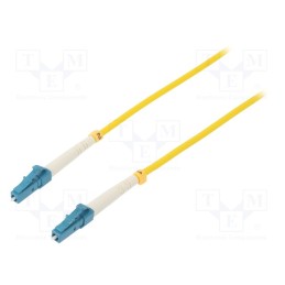 10 pcs : 54323 - Fiber patch cord, LC/UPC,both sides, 0.5m, LSZH, yellow