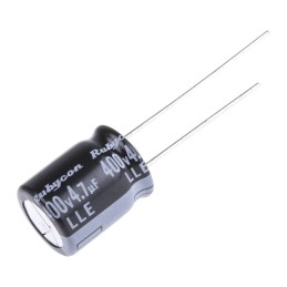 50 pcs - 400LLE4,7MEFC10X12.5 Rubycon 4.7μF Aluminium Electrolytic Capacitor 400V dc, Radial, Through Hole - 400LLE4,7MEFC10X12.