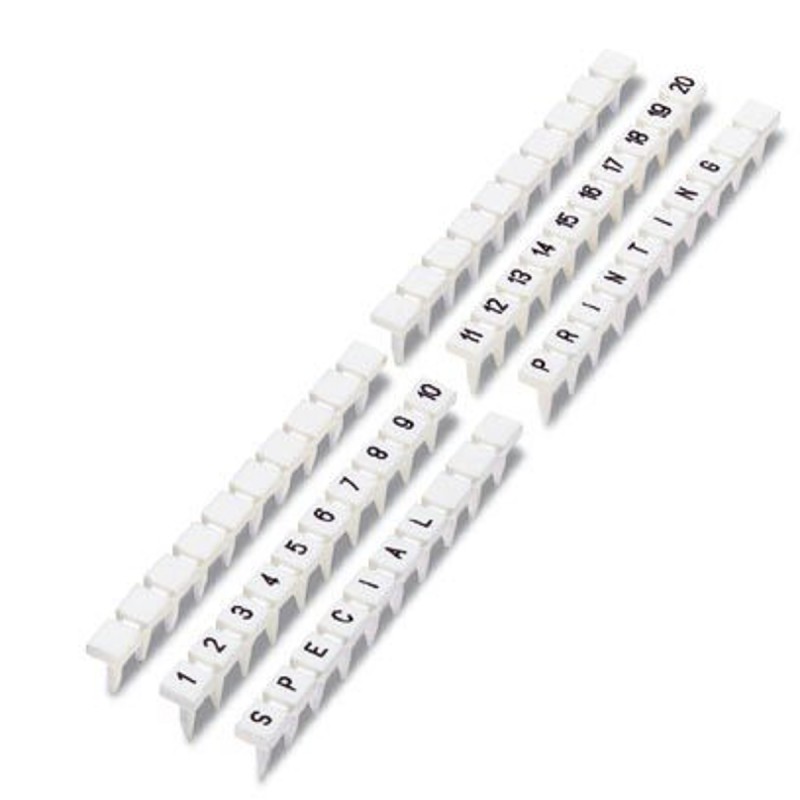 10 pcs - 1 Phoenix Contact, BNB-ZB 5.2.LGS :1 -10 Terminal Marking for use with Terminal Blocks