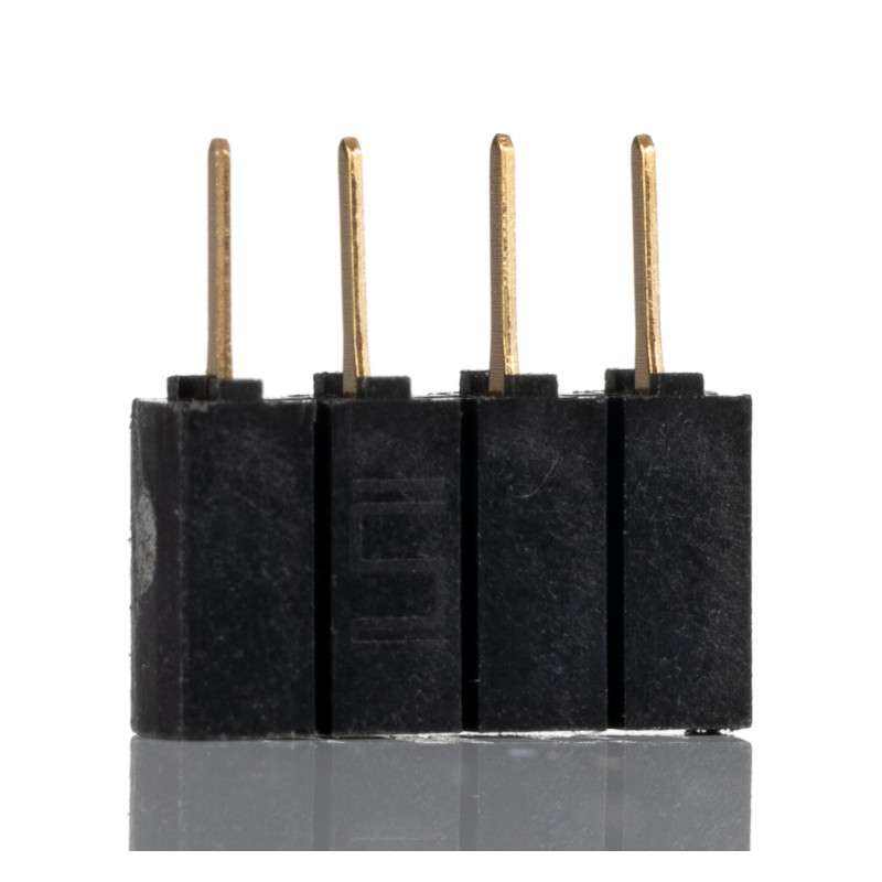 10 pcs - SSA-104-S-G Samtec SSA Series Straight Through Hole Mount PCB Socket, 4-Contact, 1-Row, 2.54mm Pitch, Solder Terminatio