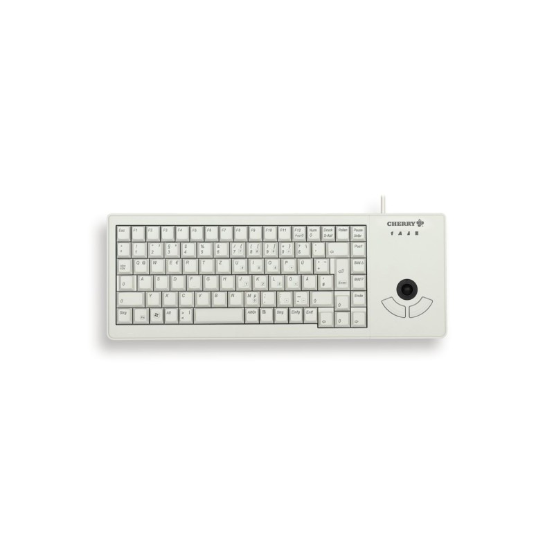 1 pcs - CHERRY Wired USB Compact Keyboard, QWERTY, Light Grey