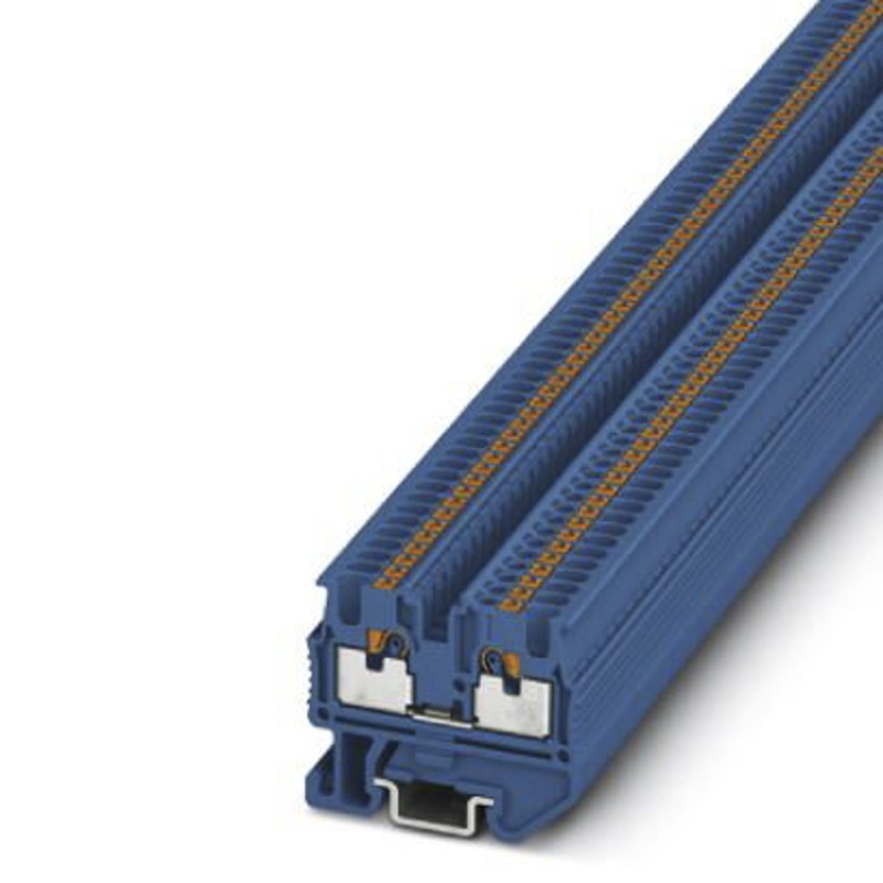 20 pcs - 3248101 Phoenix Contact MPT 1.5/S BU Series Blue Feed Through Terminal Block, 1.5mm², Single-Level, Push In Termination