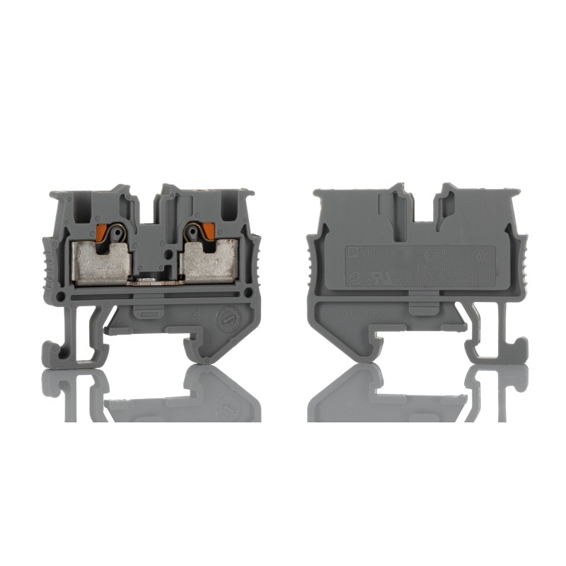 20 pcs - 3248100 Phoenix Contact MPT 1.5/S Series Grey Feed Through Terminal Block, 1.5mm², Single-Level, Push In Termination