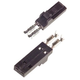 10 pcs - 5-103956-1 TE Connectivity, AMPMODU MTE Female Connector Housing, 2.54mm Pitch, 2 Way, 1 Row