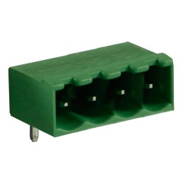 50 pcs - RS PRO 5.0mm Pitch 4 Way Right Angle Pluggable Terminal Block, Header, Through Hole, Solder Termination