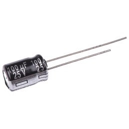 20 pcs - EEUTA1E101 Panasonic 100μF Aluminium Electrolytic Capacitor 25V dc, Radial, Through Hole - EEUTA1E101