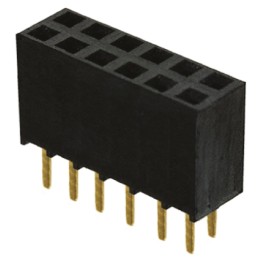 10 pcs - SSW-106-02-G-D Samtec SSW Series Straight Through Hole Mount PCB Socket, 12-Contact, 2-Row, 2.54mm Pitch, Solder Termin