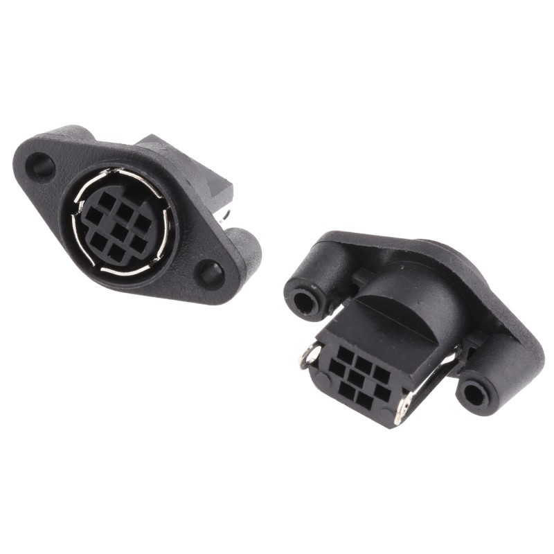 20 pcs - RS PRO 8 Pole Miniature Din Socket, 1A, 100 V ac, Female, Panel Mount