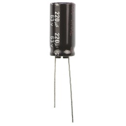 20 pcs - EEUEB1J221 Panasonic 220μF Aluminium Electrolytic Capacitor 63V dc, Radial, Through Hole - EEUEB1J221