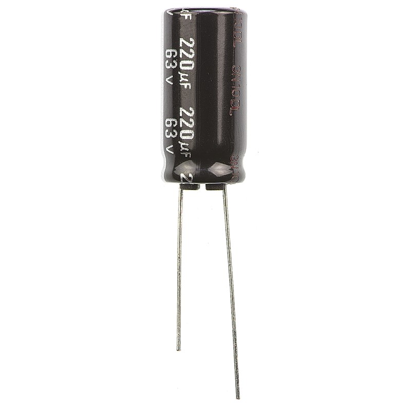 20 pcs - EEUEB1J221 Panasonic 220μF Aluminium Electrolytic Capacitor 63V dc, Radial, Through Hole - EEUEB1J221