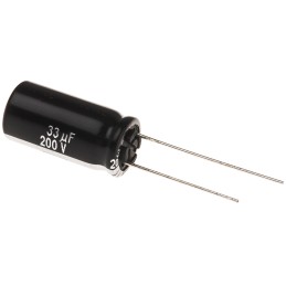 20 pcs - EEUEE2D330 Panasonic 33μF Aluminium Electrolytic Capacitor 200V dc, Radial, Through Hole - EEUEE2D330