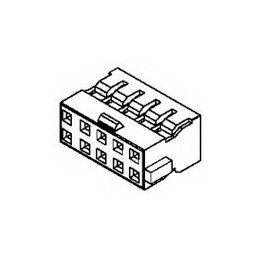 50 pcs - 511100856 Molex Receptacle Crimp Connector Housing, 2mm Pitch, 8 Way, 2 Row