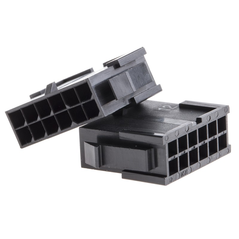 20 pcs - 43020-1200 Molex, Micro-Fit 3.0 Male Connector Housing, 3mm Pitch, 12 Way, 2 Row