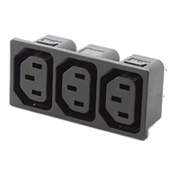 5 pcs - RS PRO C13 Snap-In IEC Connector Socket, 10A, 250 V
