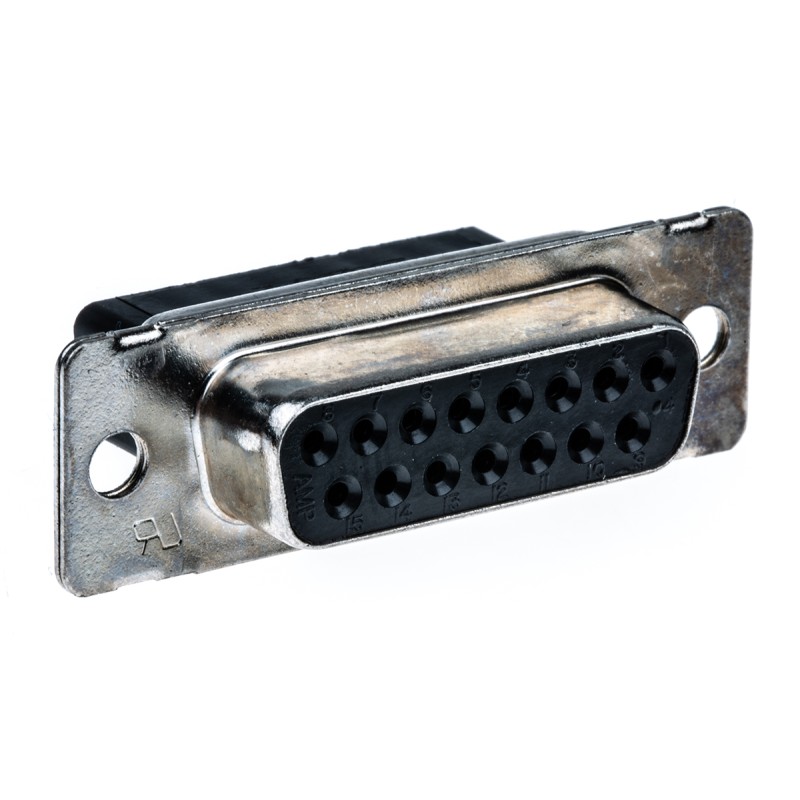 10 pcs - 205205-2 TE Connectivity Amplimite HDP-20 15 Way Cable Mount D-sub Connector Socket