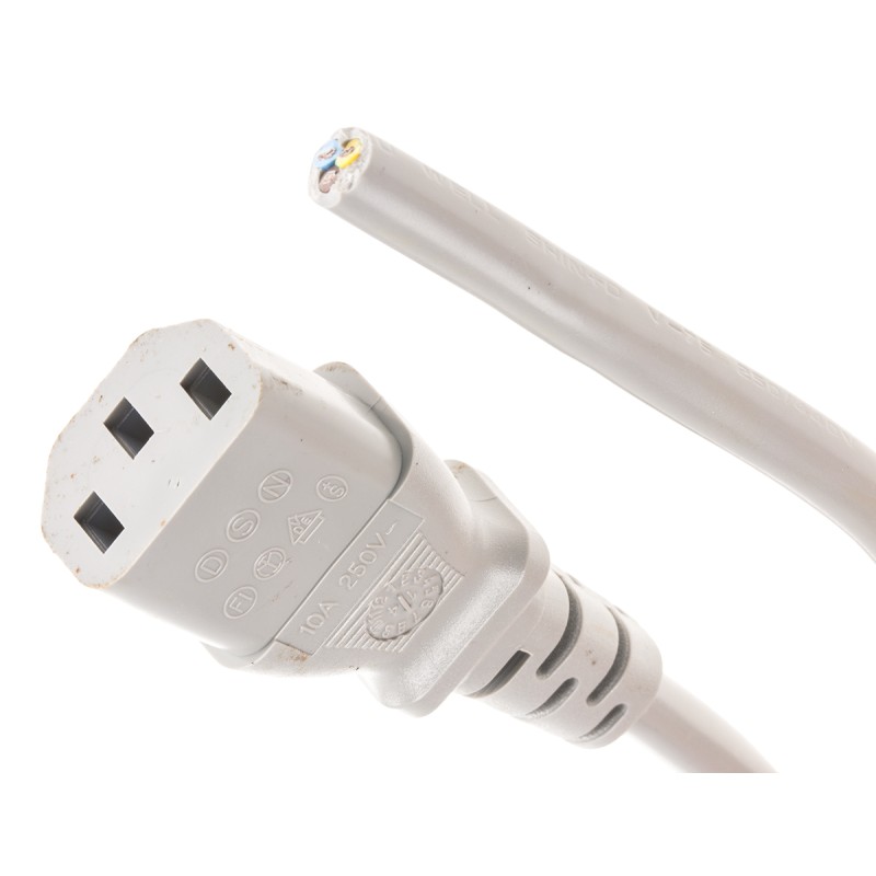 1 pcs - RS PRO IEC C13 Socket to Unterminated Socket Power Cord, 2m