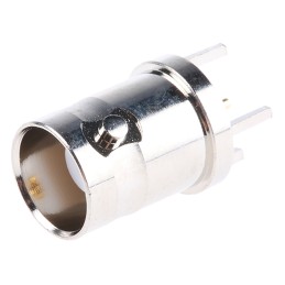 10 pcs - B6251C1-NT3G-50 Amphenol, jack PCB Mount BNC Connector, 50Ω, Through Hole Termination, Straight Body