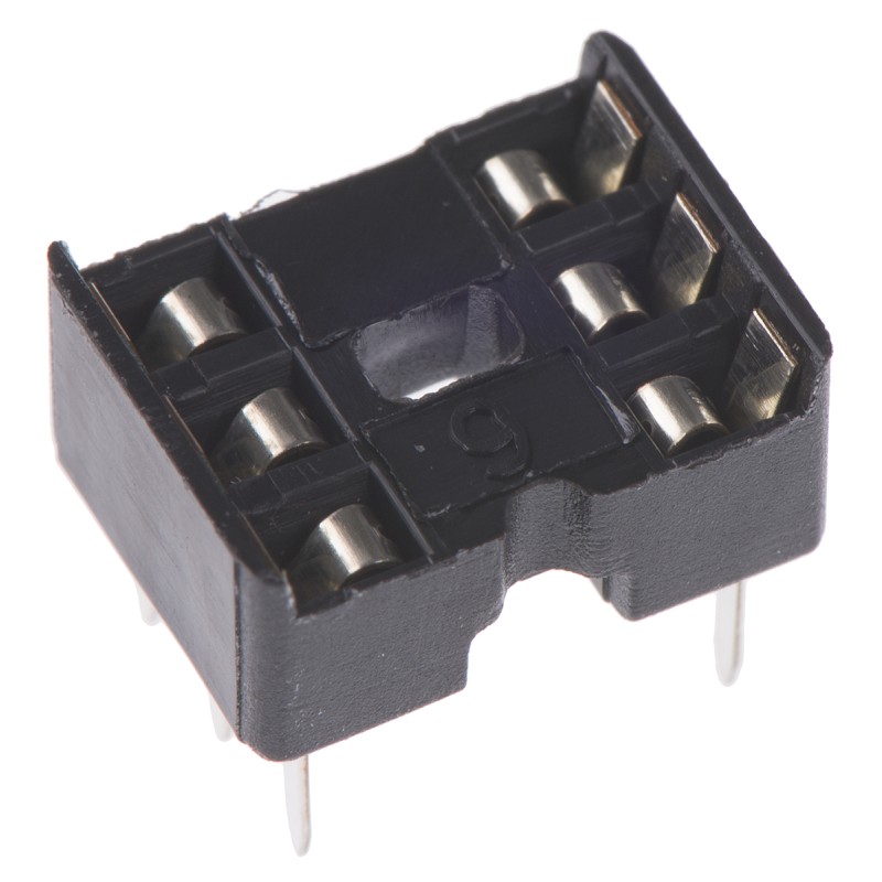 50 pcs - A 06-LC-TT ASSMANN WSW 2.54mm Pitch Vertical 6 Way, Through Hole Stamped Pin Open Frame IC Dip Socket, 1A