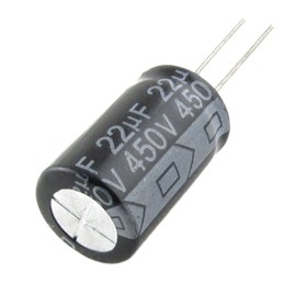 10 pcs - 450BXC22MEFC16X20 Rubycon 22μF Aluminium Electrolytic Capacitor 450V dc, Radial, Through Hole - 450BXC22MEFC16X20