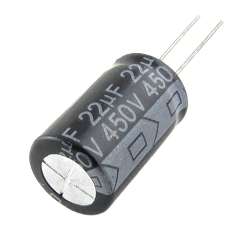 10 pcs - 450BXC22MEFC16X20 Rubycon 22μF Aluminium Electrolytic Capacitor 450V dc, Radial, Through Hole - 450BXC22MEFC16X20